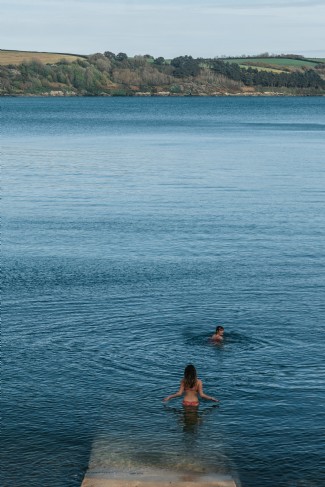 Salt-water immersion, with a warm shower close at hand