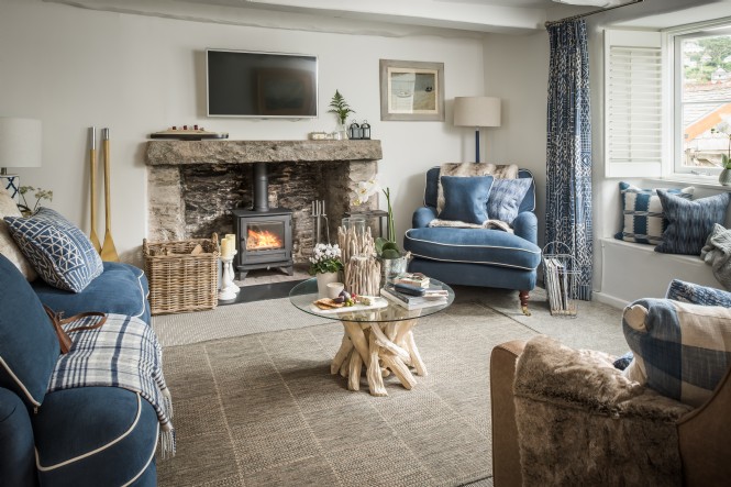 Enjoy cosy evenings curled up next to the woodburner at Beauport