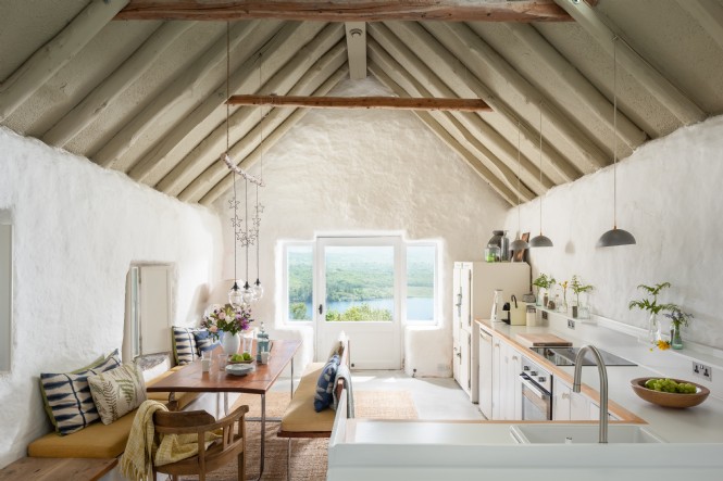 Rustic, pared-back interiors at Lost Cottage in County Kerry