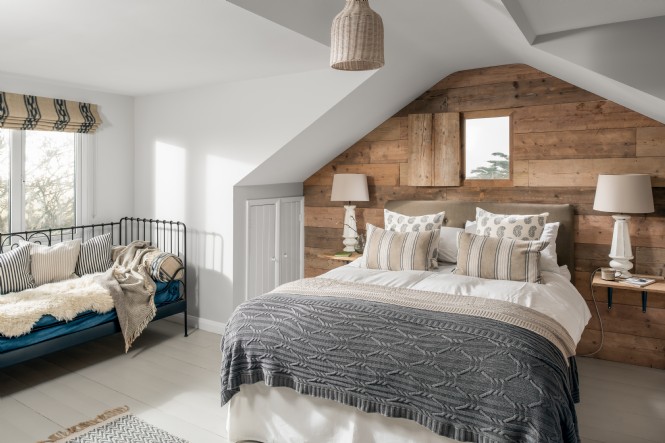 The large, king-size master bedroom on the first floor