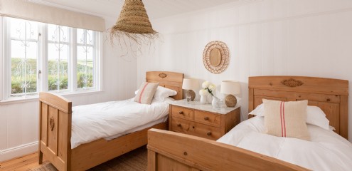 Enjoy sweet slumbers in this twin bedroom