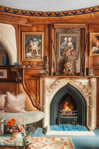 On cooler days, light the gas fire and curl up with a glass of something fizzy