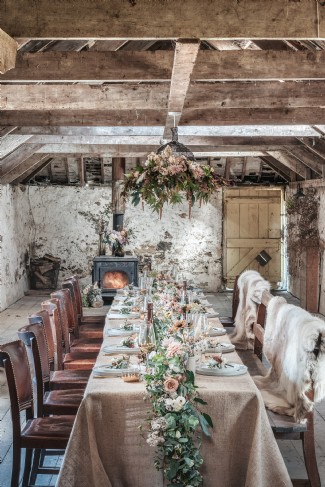 The rustic barn is a blank canvas for wedding shoots and product launches