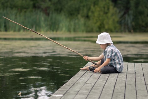 Fishing at Clattercote Reservoir, Claydon